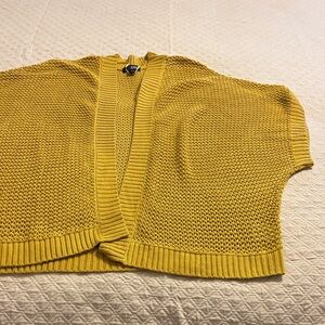 a.n.a Mustard Open-Front Cardigan vest